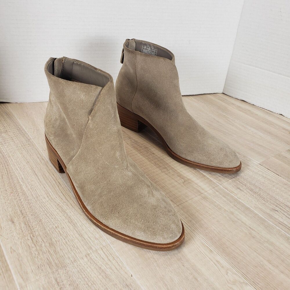 Soludos Venetian Suede Bootie Tan Brown Ankle Boots Women’s Size 7 Preowned